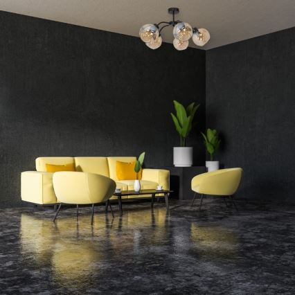 Přisazený lustr SOFIA 5xE27/60W/230V hnědá