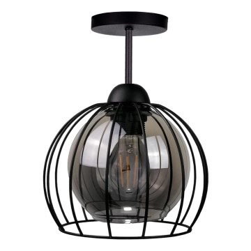 Přisazený lustr SOLO BLACK 1xE27/60W/230V černá/kouřová