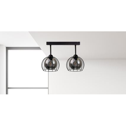 Přisazený lustr SOLO BLACK 2xE27/60W/230V
