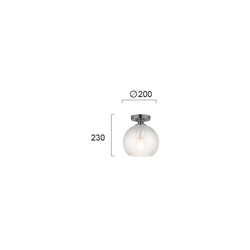 Přisazený lustr TALISA 1xE27/40W/230V černý chrom