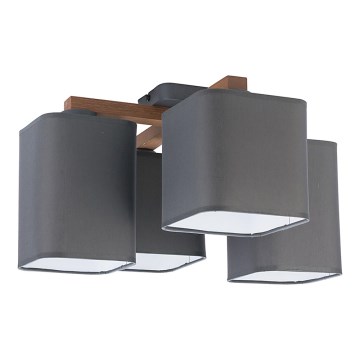 Přisazený lustr TORA 4xE27/15W/230V šedá