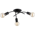 Přisazený lustr TORIZO 3xE27/15W/230V černá