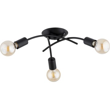 Přisazený lustr TORIZO 3xE27/15W/230V černá
