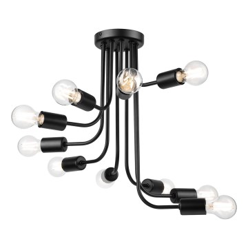Přisazený lustr TRINITY 10xE27/15W/230V černá
