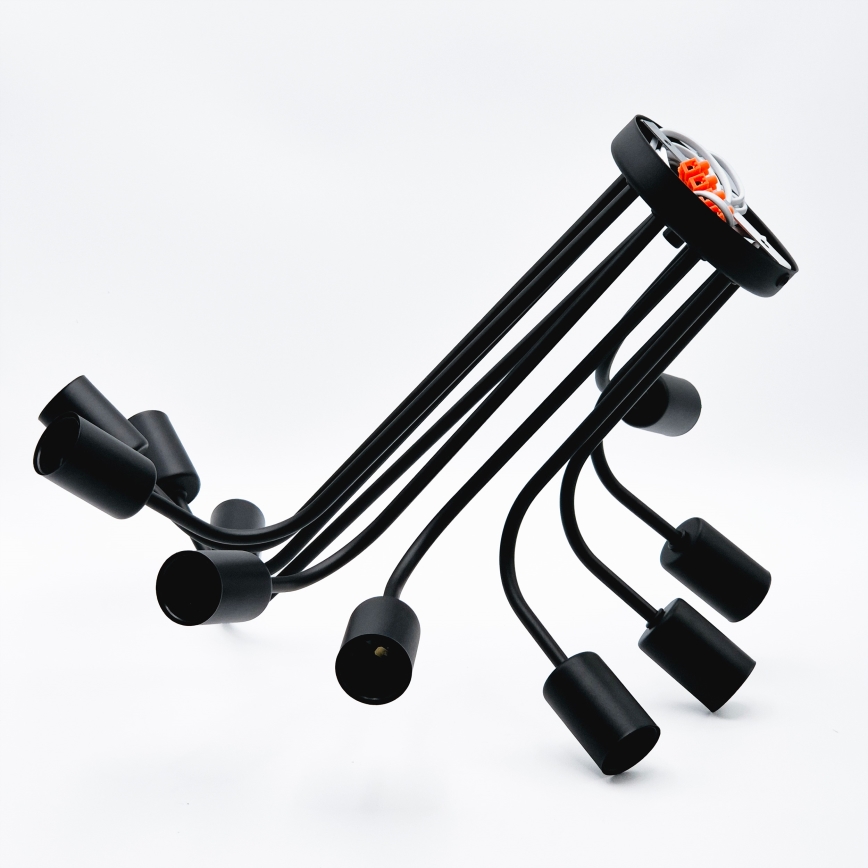 Přisazený lustr TRINITY 10xE27/15W/230V černá