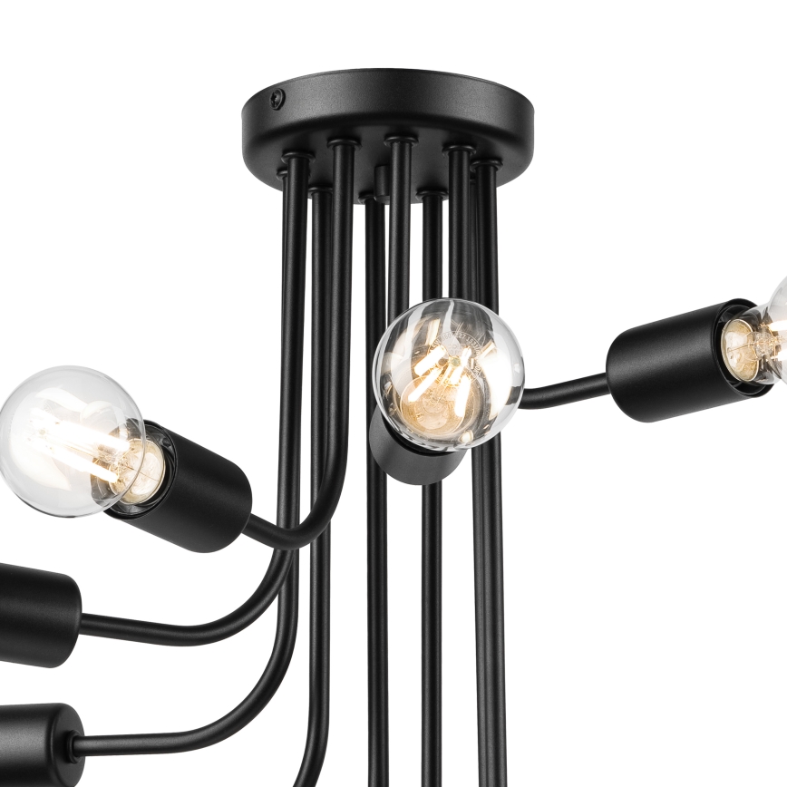 Přisazený lustr TRINITY 10xE27/15W/230V černá