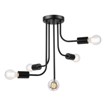 Přisazený lustr TRINITY 5xE27/15W/230V černá