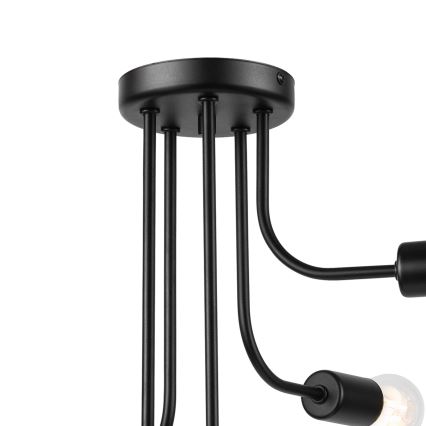 Přisazený lustr TRINITY 5xE27/15W/230V černá