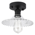 Přisazený lustr TRISH 1xE27/15W/230V černá/čirá