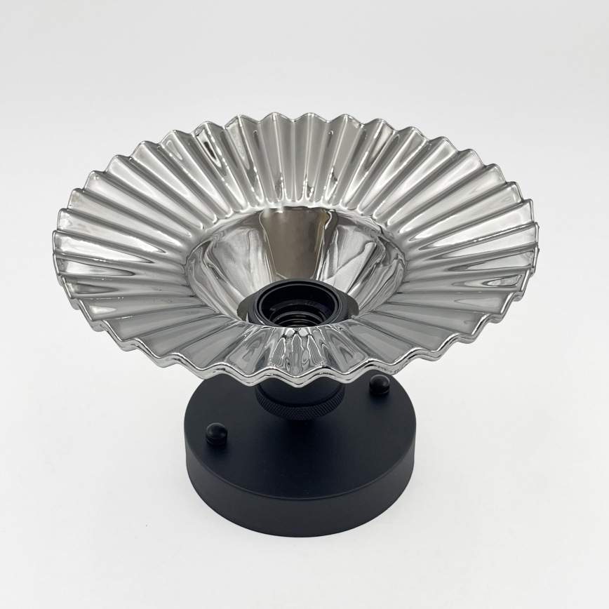 Přisazený lustr TRISH 1xE27/15W/230V černá/kouřová černá