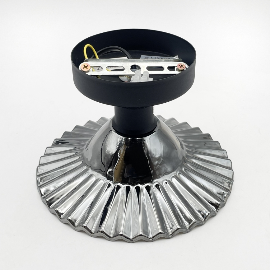 Přisazený lustr TRISH 1xE27/15W/230V černá/kouřová černá