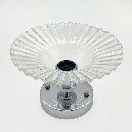 Přisazený lustr TRISH 1xE27/15W/230V lesklý chrom/čirá