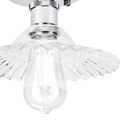 Přisazený lustr TRISH 1xE27/15W/230V lesklý chrom/čirá