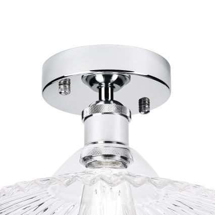 Přisazený lustr TRISH 1xE27/15W/230V lesklý chrom/čirá