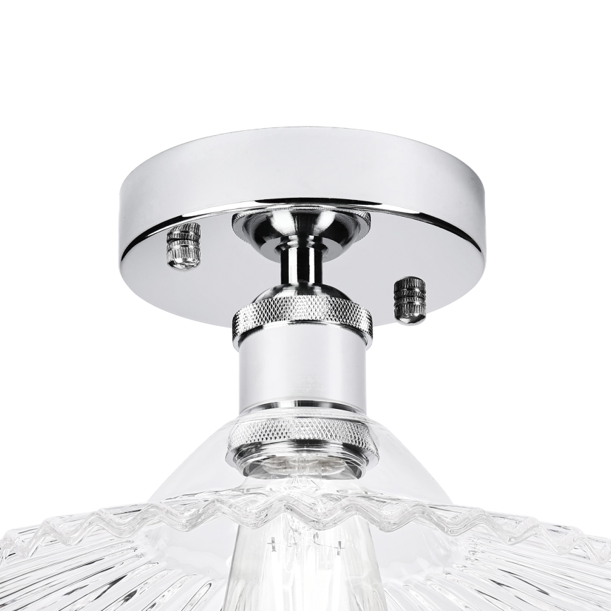 Přisazený lustr TRISH 1xE27/15W/230V lesklý chrom/čirá