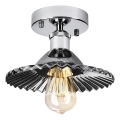 Přisazený lustr TRISH 1xE27/15W/230V lesklý chrom/kouřová černá