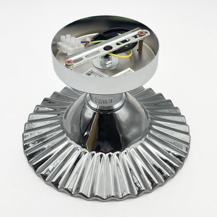 Přisazený lustr TRISH 1xE27/15W/230V lesklý chrom/kouřová černá