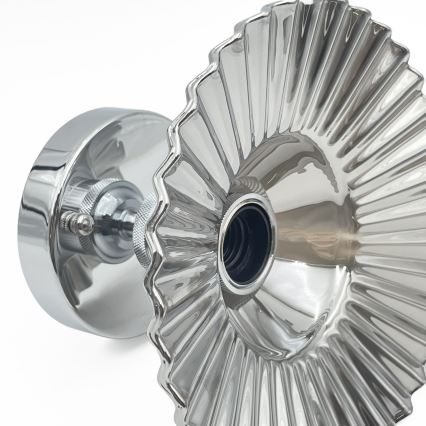 Přisazený lustr TRISH 1xE27/15W/230V lesklý chrom/kouřová černá