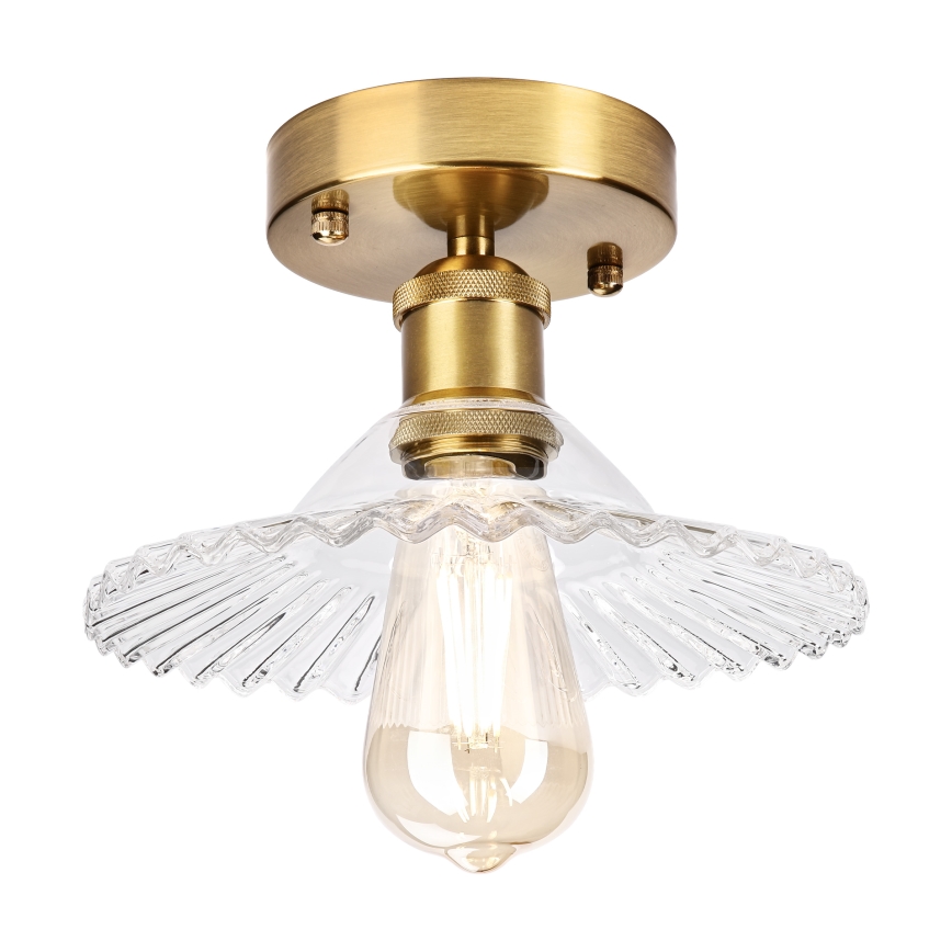 Přisazený lustr TRISH 1xE27/15W/230V zlatá/čirá