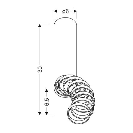 Přisazený lustr TUBA 1xGU10/50W/230V bílá