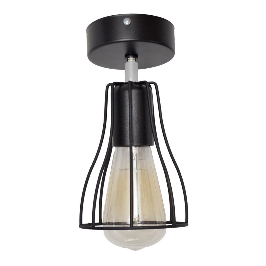 Přisazený lustr TUBE II 1xE27/15W/230V černá