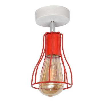 Přisazený lustr TUBE II 1xE27/15W/230V červená