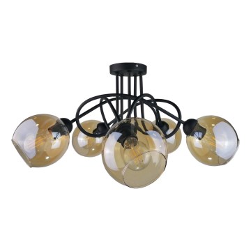 Přisazený lustr VENUS BLACK 5xE27/60W/230V