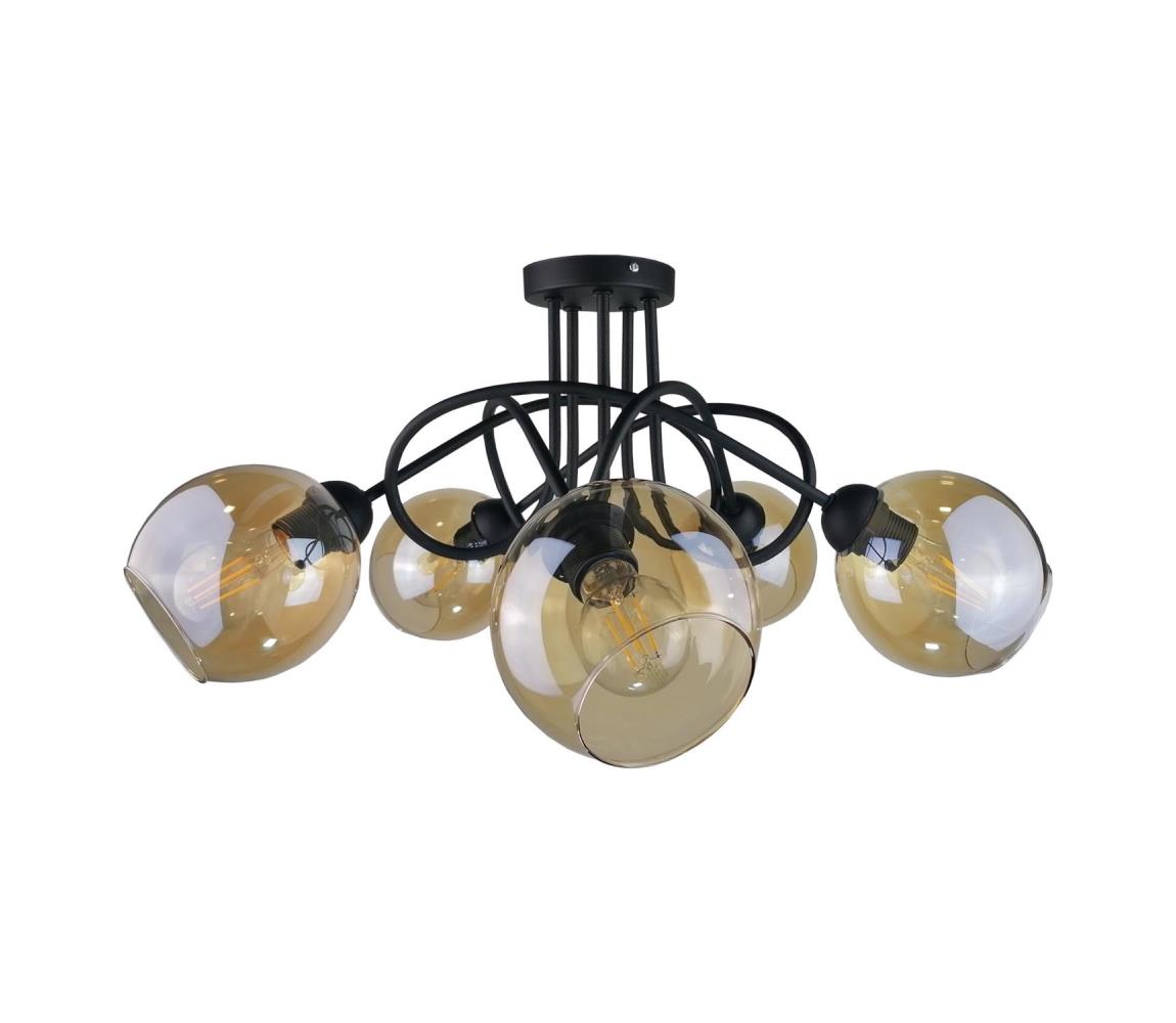 Keter Lighting Přisazený lustr VENUS BLACK 5xE27/60W/230V 