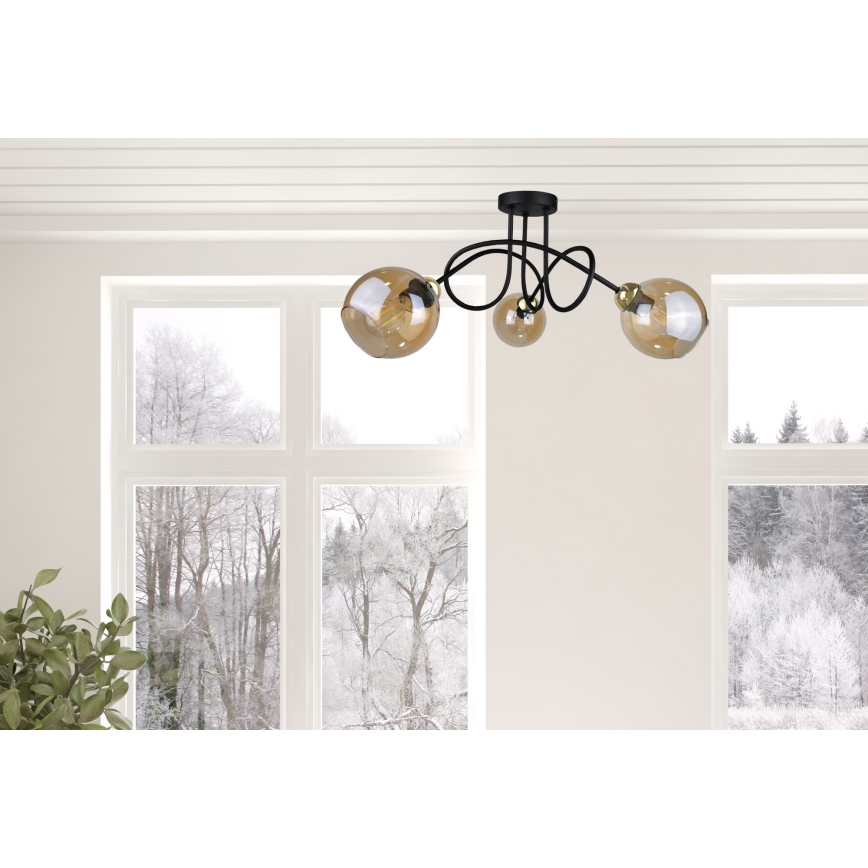 Přisazený lustr VENUS GOLD 3xE27/60W/230V