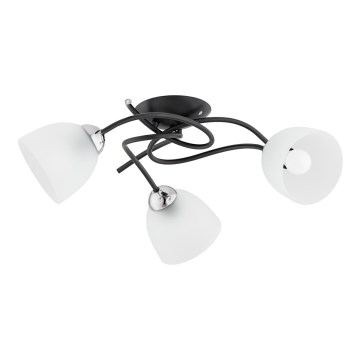 Přisazený lustr VERWIL 3xE27/15W/230V černá