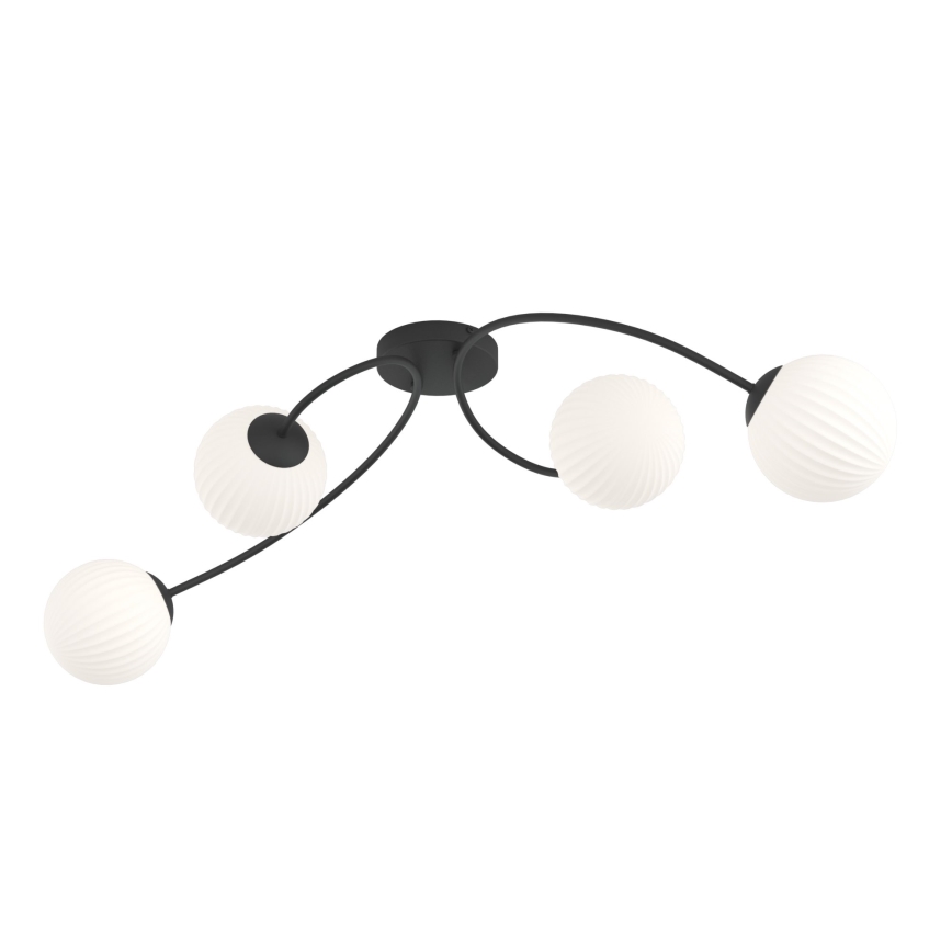 Přisazený lustr VIBRA 4xE14/10W/230V černá/bílá