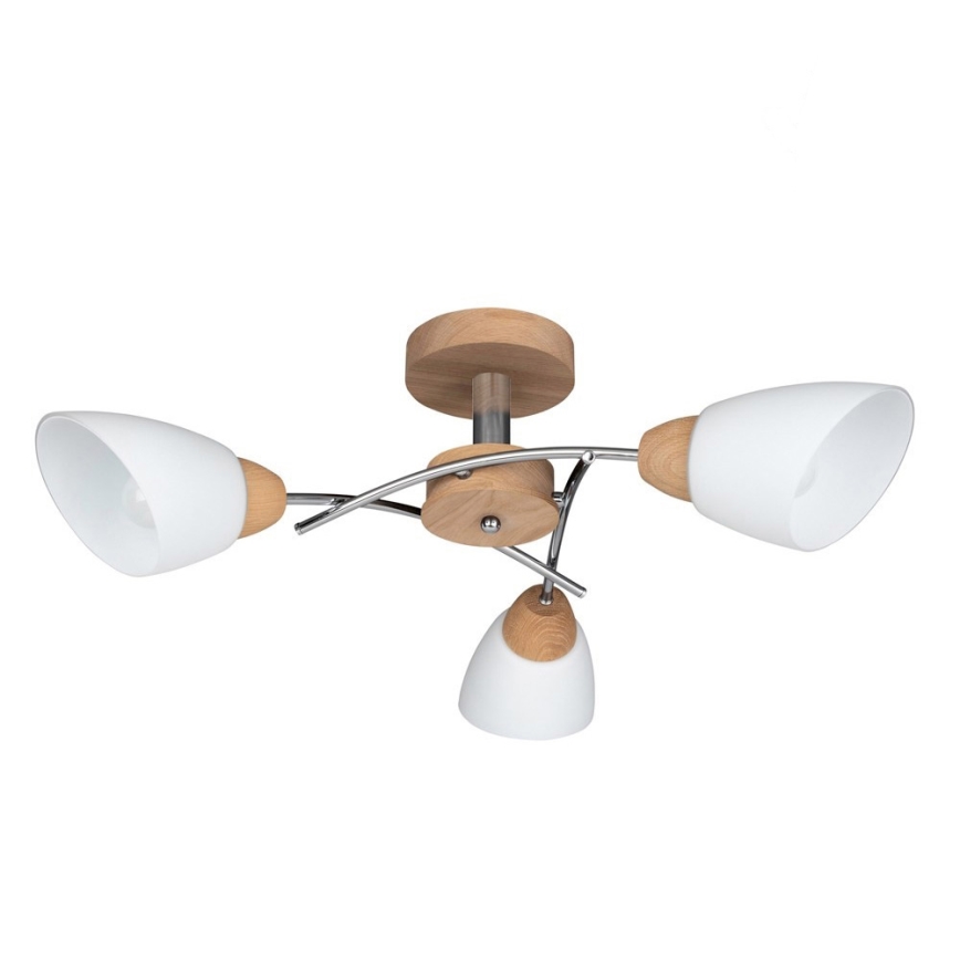Přisazený lustr VILETTA 3xE27/60W/230V dub