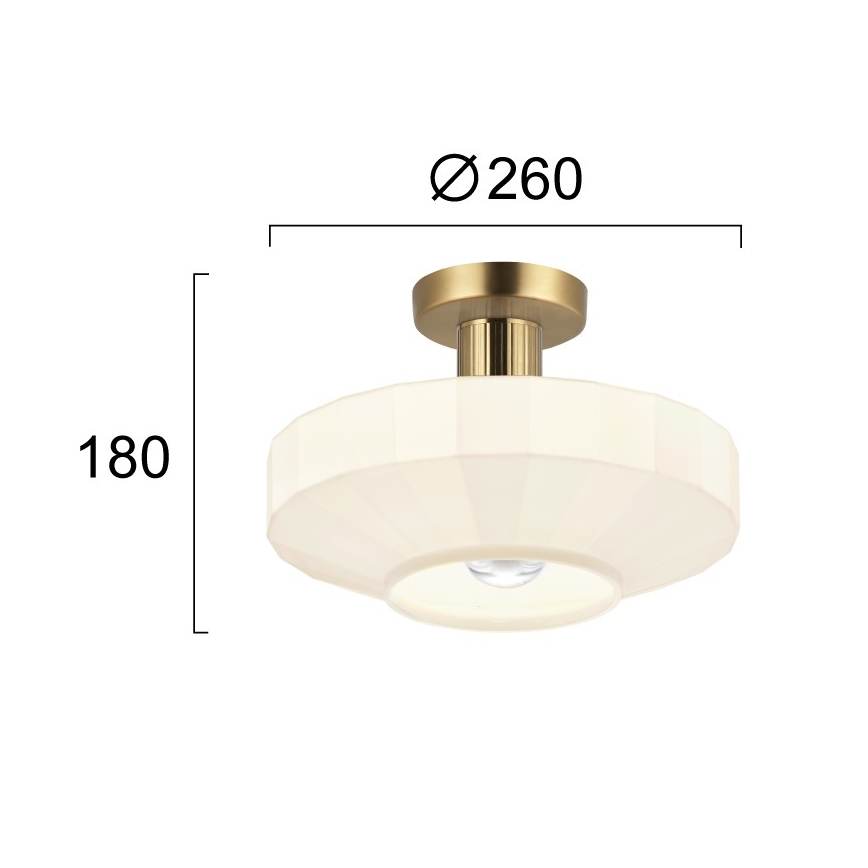 Přisazený lustr VIVIAN 1xE27/40W/230V zlatá