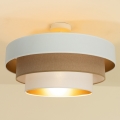 Přisazený lustr WENTA 1xE27/60W/230V pr. 50 cm béžová/juta