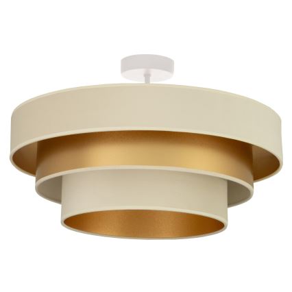 Přisazený lustr WENTA 1xE27/60W/230V pr. 50 cm béžová/zlatá