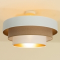 Přisazený lustr WENTA 1xE27/60W/230V pr. 50 cm bílá/hnědá