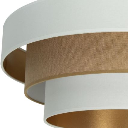 Přisazený lustr WENTA 1xE27/60W/230V pr. 50 cm bílá/hnědá