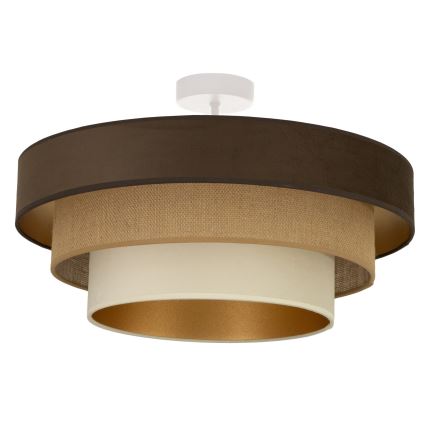Přisazený lustr WENTA 1xE27/60W/230V pr. 50 cm hnědá/juta/béžová