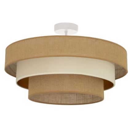 Přisazený lustr WENTA 1xE27/60W/230V pr. 50 cm juta/béžová