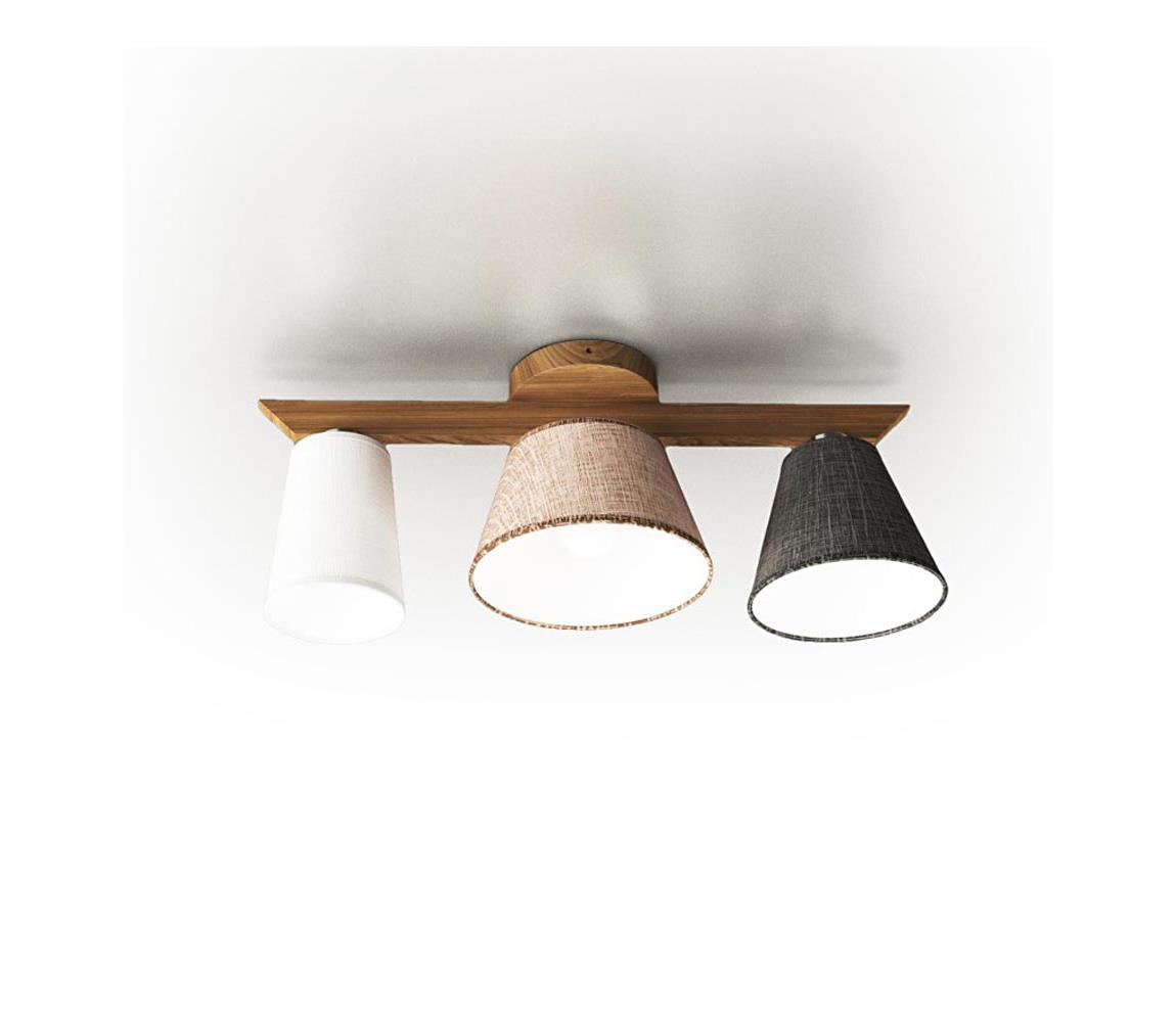 Light4home Přisazený lustr YOKE 3xE14/40W/230V hnědé dřevo LH0313
