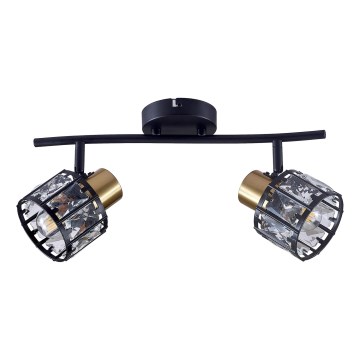 Přisazený lustr ZAHARA 2xE27/10W/230V černá
