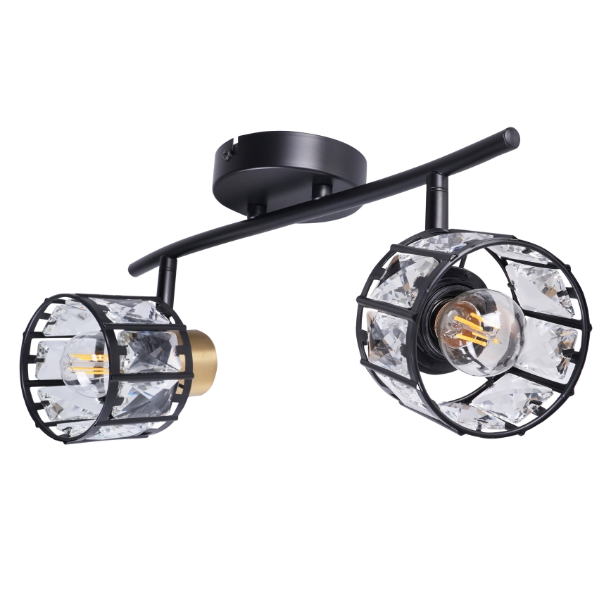 Přisazený lustr ZAHARA 2xE27/10W/230V černá