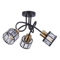 Přisazený lustr ZAHARA 3xE27/10W/230V černá