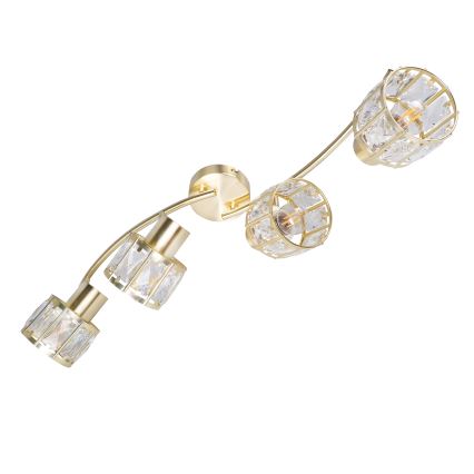 Přisazený lustr ZAHARA 4xE27/10W/230V zlatá