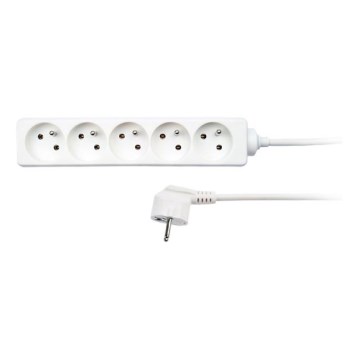 Prodlužovací kabel 5Z 1,5m bílá