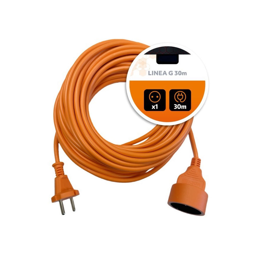 Prodlužovací kabel LINEA G 1Z 30m oranžová
