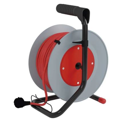 Prodlužovací kabel na bubnu 4Z 15m červená/šedá