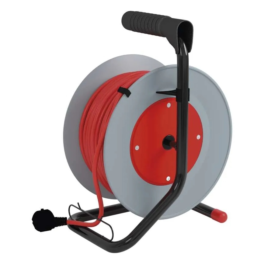 Prodlužovací kabel na bubnu 4Z 15m červená/šedá