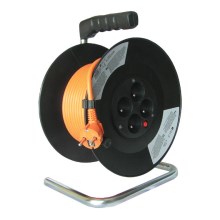Prodlužovací kabel na bubnu 50m oranžový