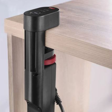 Prodlužovací kabel s uchycením na stůl 3Z + 3xUSB 1,5m černá